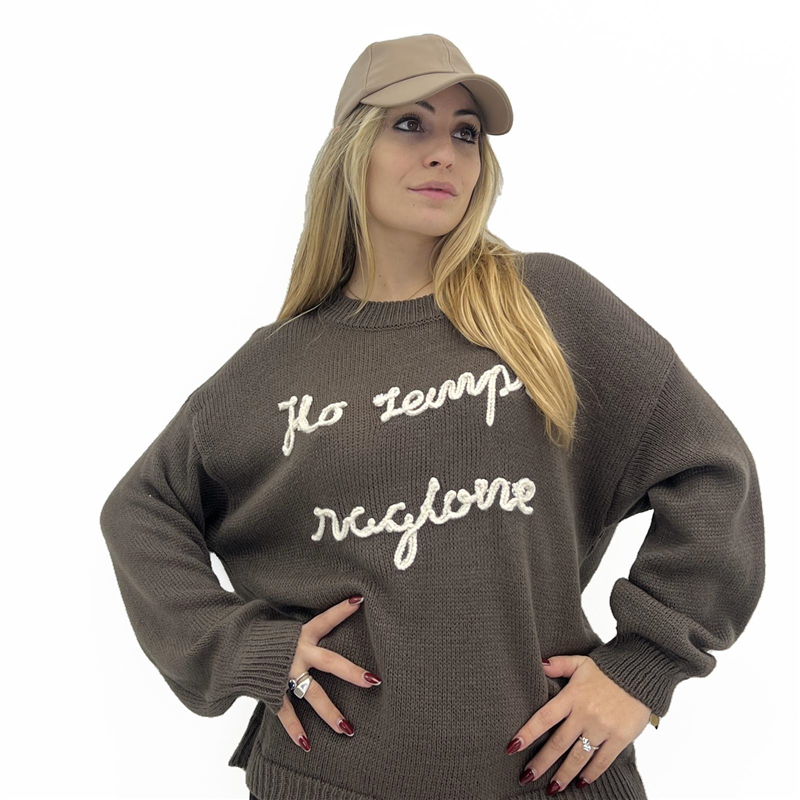 maglioncino con ricamo ho sempre ragione